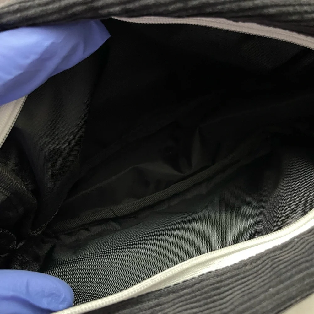 Adante iMark Black Corduroy Pouch White Bird Dead Stock RARE FIND Japan